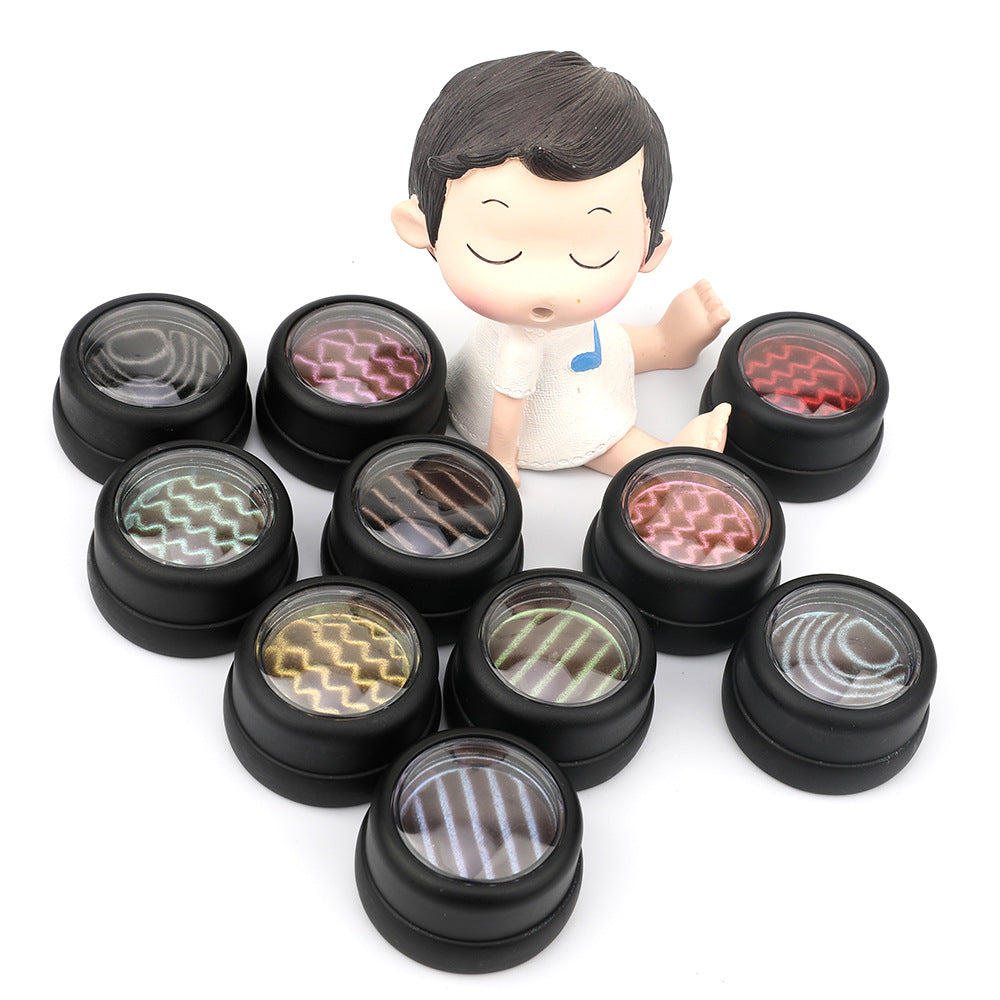 Velvet high-gloss magnetic eyeshadow, metal texture eyeshadow, strength color development