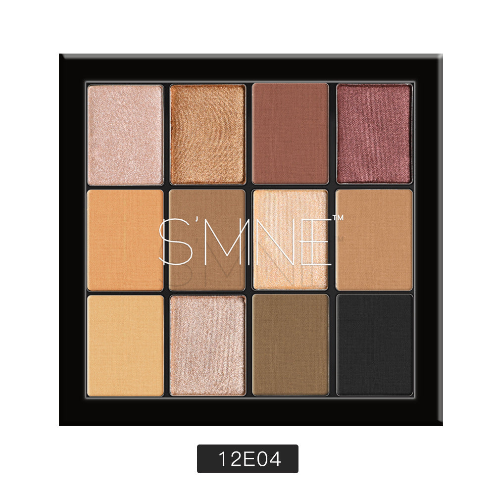 Versatile 12-color eyeshadow pearlescent matte combination eyeshadow orange pink girl series eyeshadow