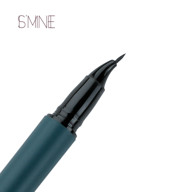 Bending eyeliner pen, evenly colored without smudging, strong waterproof and easy to remove makeup, easy for beginners to pinch