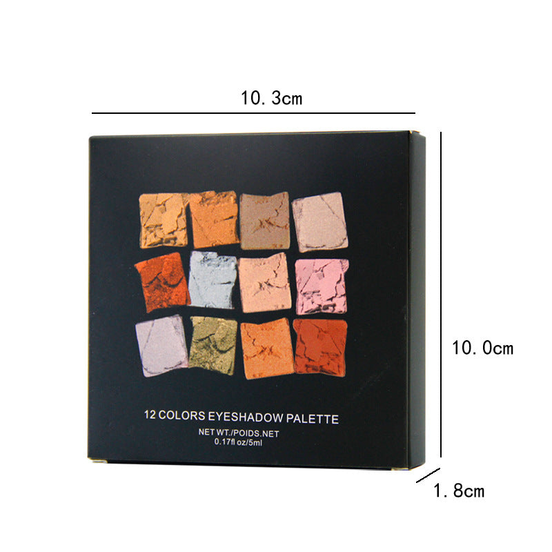 Versatile 12-color eyeshadow pearlescent matte combination eyeshadow orange pink girl series eyeshadow