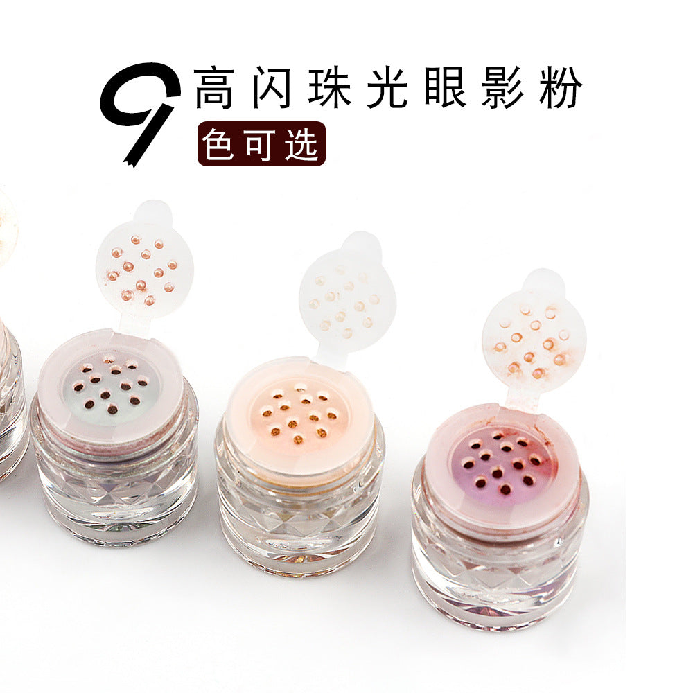 High glitter pearlescent eyeshadow powder trendy charm eye makeup, chameleon eyeshadow powder plastic bottle