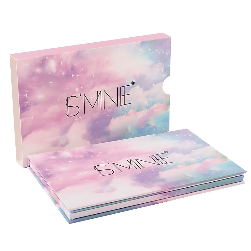 18-color starry sky eyeshadow disc, waterproof and non-flying powder, not easy to take off makeup, fine powder eyeshadow disc