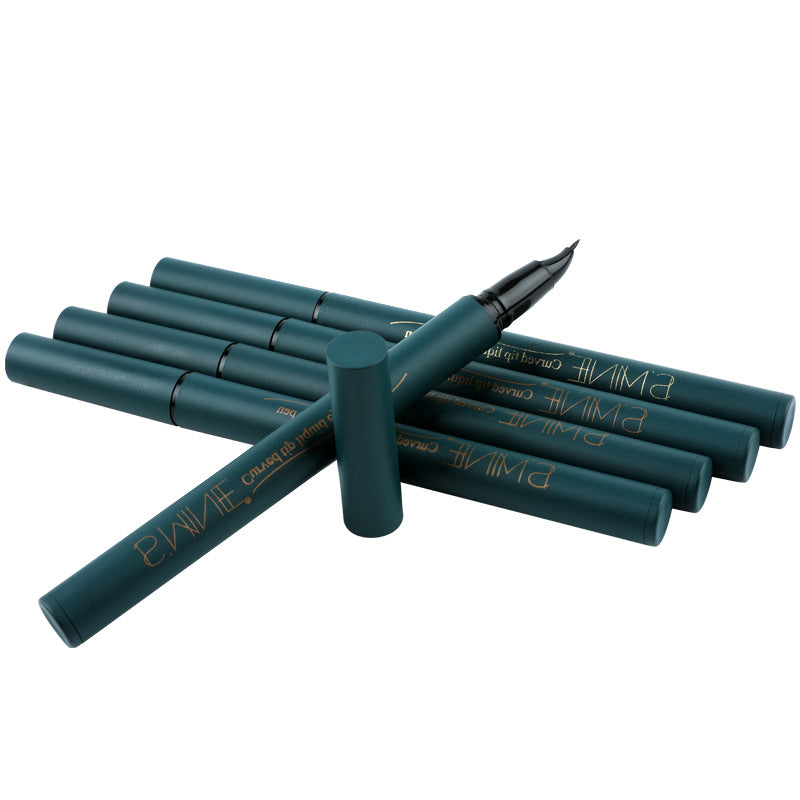 Bending eyeliner pen, evenly colored without smudging, strong waterproof and easy to remove makeup, easy for beginners to pinch