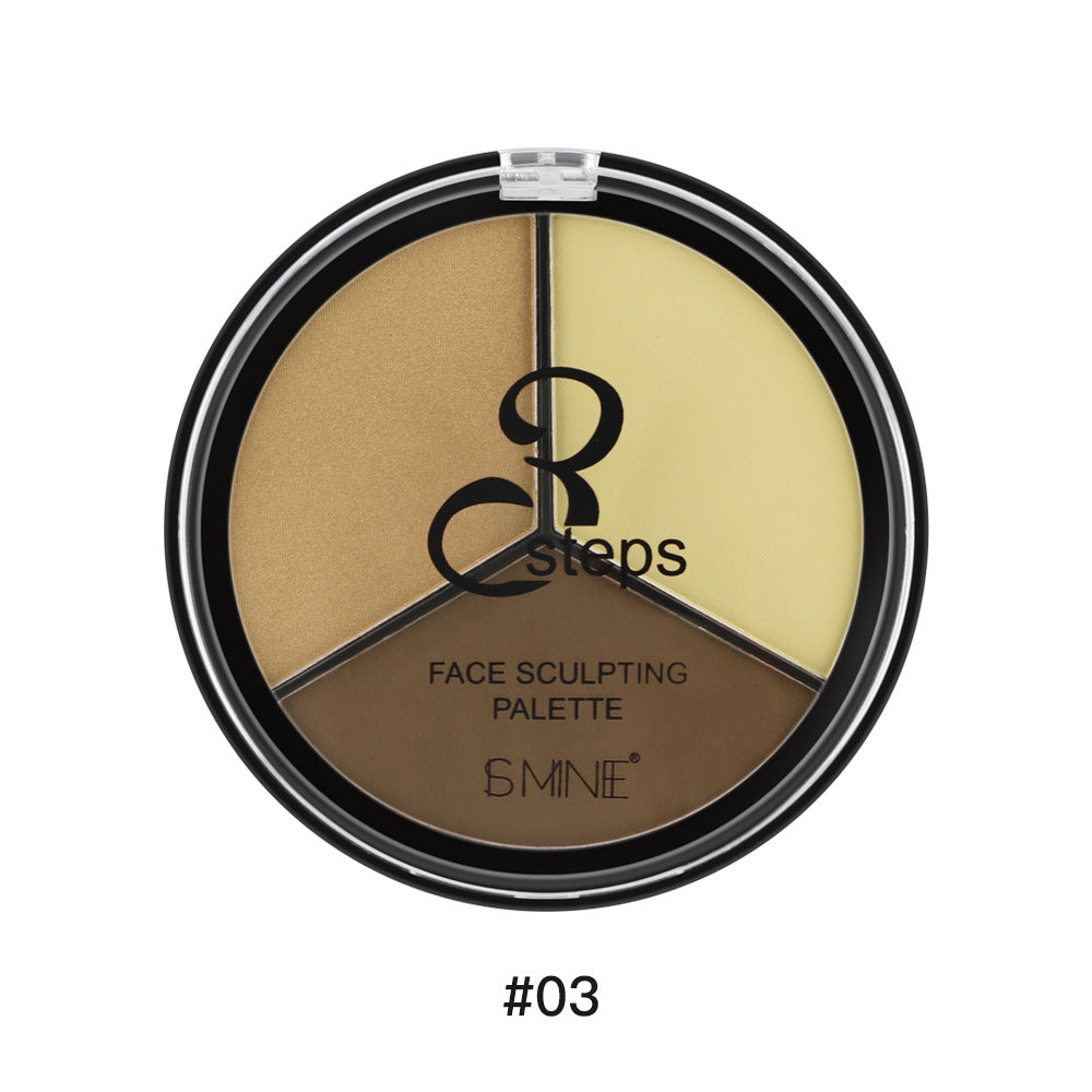 3-in-1 three-dimensional trimming tray, powdery delicate makeup effect lasting, one box of multi-purpose trimming tray