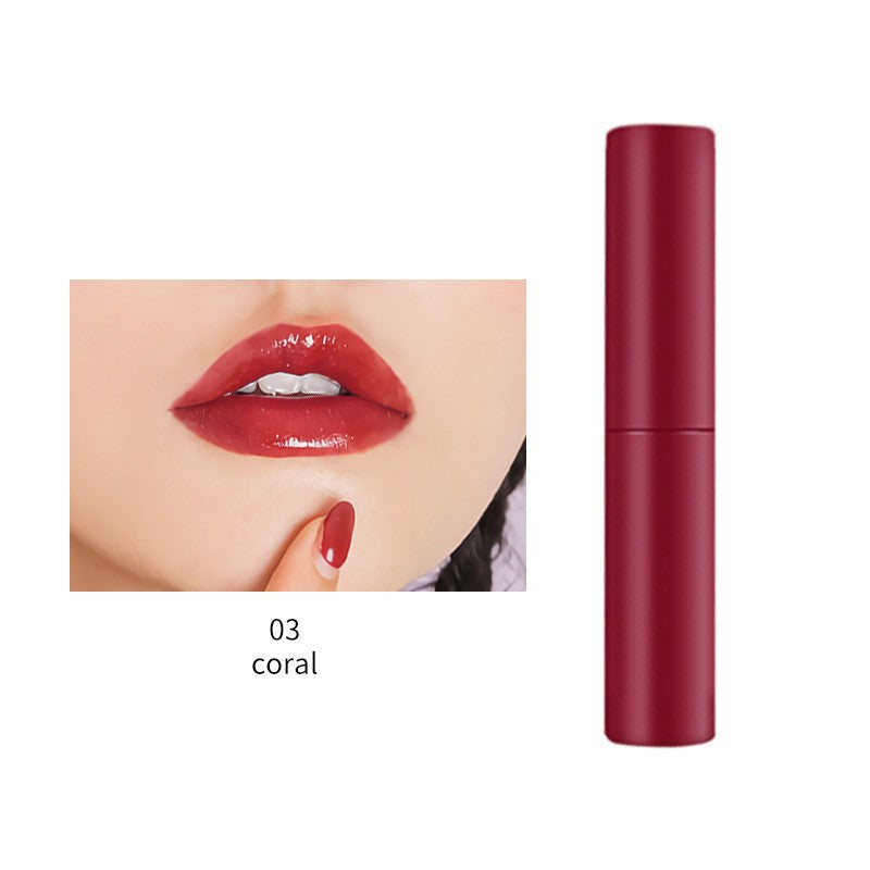 Trendy 6-color moisturizing lip gloss, delicate and smooth, easy to push away, moisturizing and lasting matte lip glaze