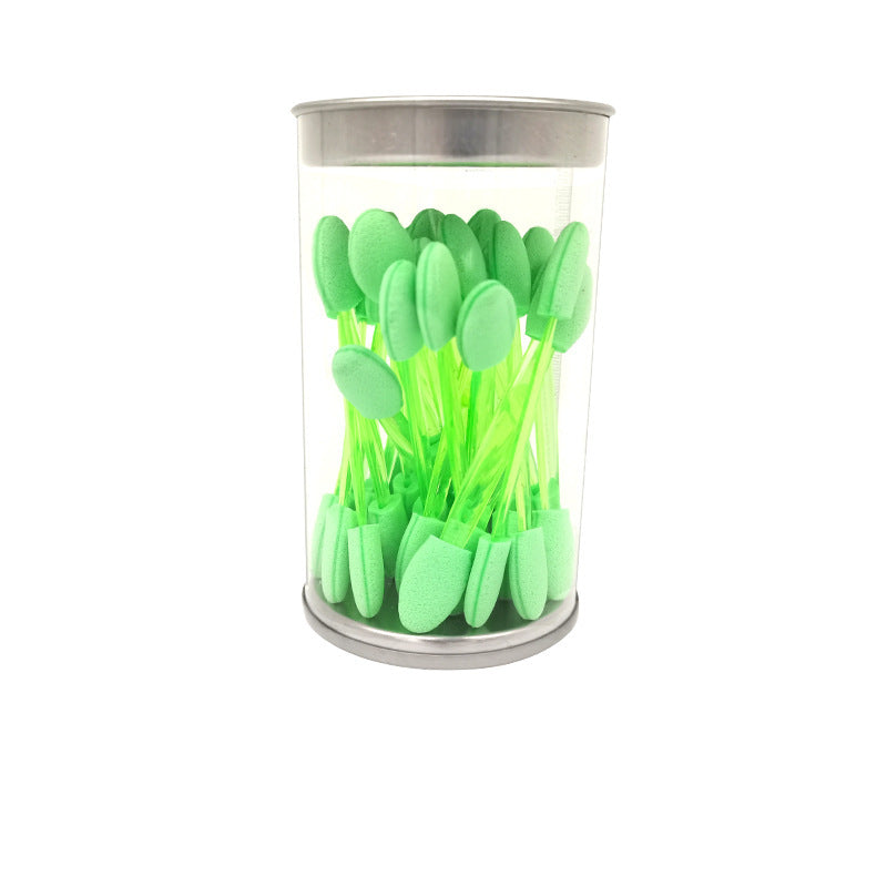 Double head eyeshadow brush, elastic latex material 20 tube eyeshadow brush, uniform coloring, soft and skin-friendly