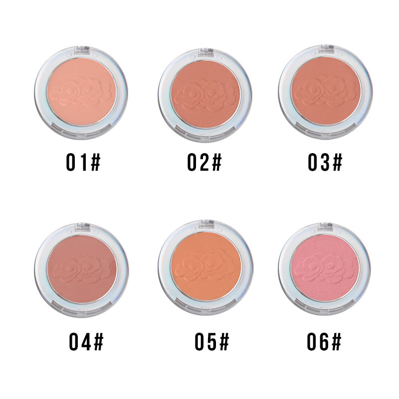 Student rouge blush engraved pattern high value monochrome blush delicate natural makeup easy to color