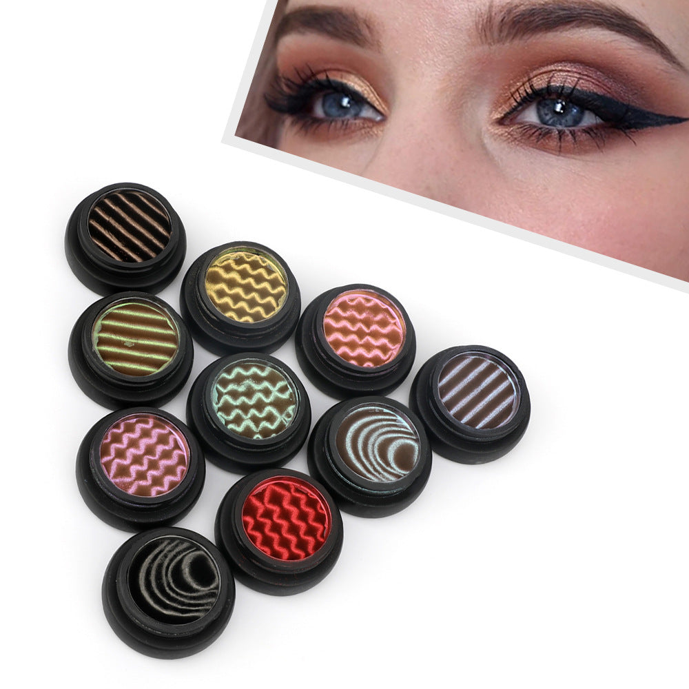 Velvet high-gloss magnetic eyeshadow, metal texture eyeshadow, strength color development