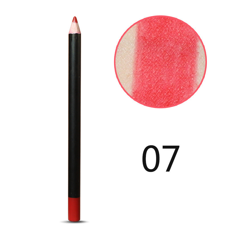 22-color neutral wooden pole lip liner single pack multi-functional spot lipstick pen lasting and easy to color