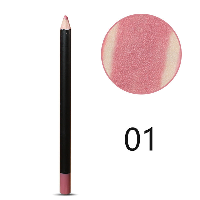 22-color neutral wooden pole lip liner single pack multi-functional spot lipstick pen lasting and easy to color