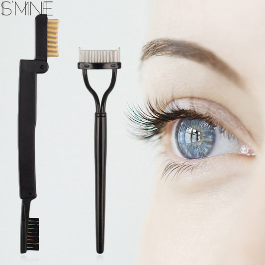 New product eye makeup double-head folding eyelash brush steel needle eyelash comb portable beauty tool two optional