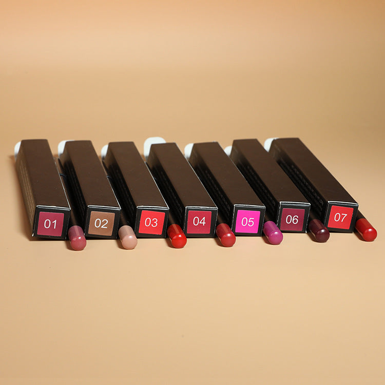 22-color neutral wooden pole lip liner single pack multi-functional spot lipstick pen lasting and easy to color