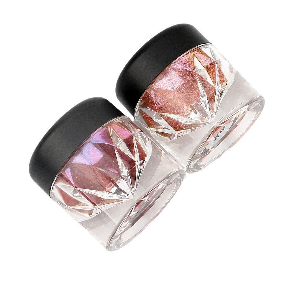 High glitter pearlescent eyeshadow powder trendy charm eye makeup, chameleon eyeshadow powder plastic bottle