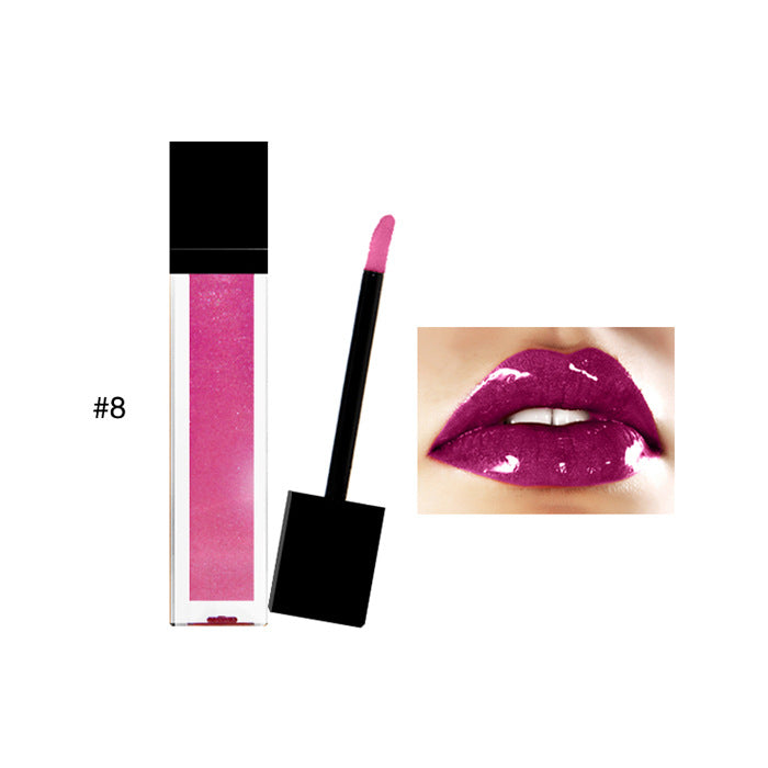 11-color glitter lip gloss lasts longer and is not easy to take off makeup. Sequin glitter lip gloss lip glaze