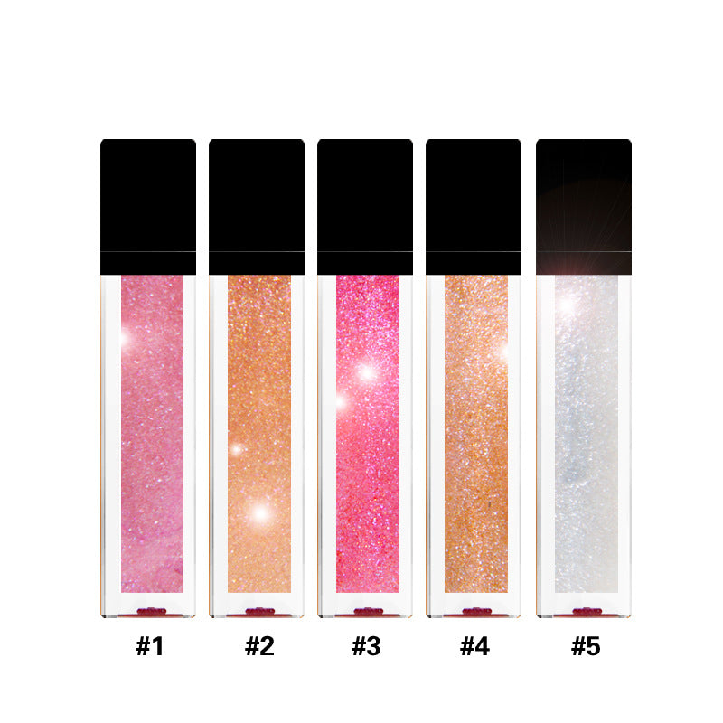 11-color glitter lip gloss lasts longer and is not easy to take off makeup. Sequin glitter lip gloss lip glaze