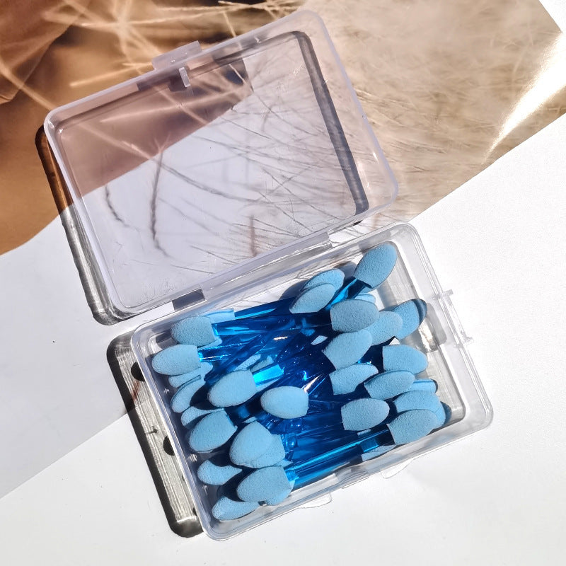 Double head eyeshadow brush, elastic latex material 20 tube eyeshadow brush, uniform coloring, soft and skin-friendly