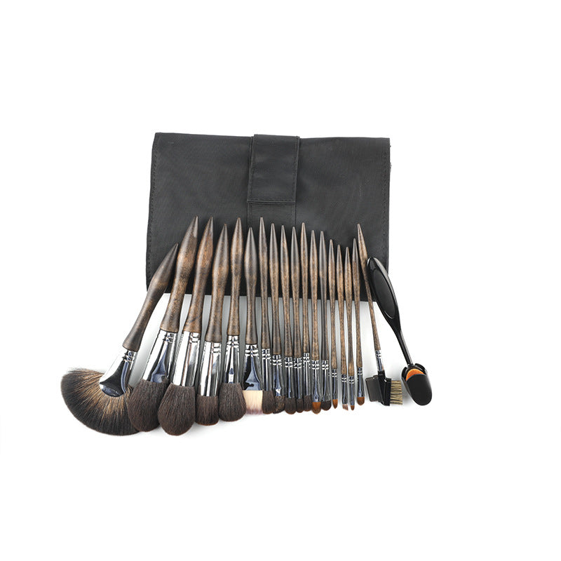 19 cosmetic cover brushes, not easy to lose hair and have strong powder grabbing power, wooden paint brush rod cosmetic cover brush