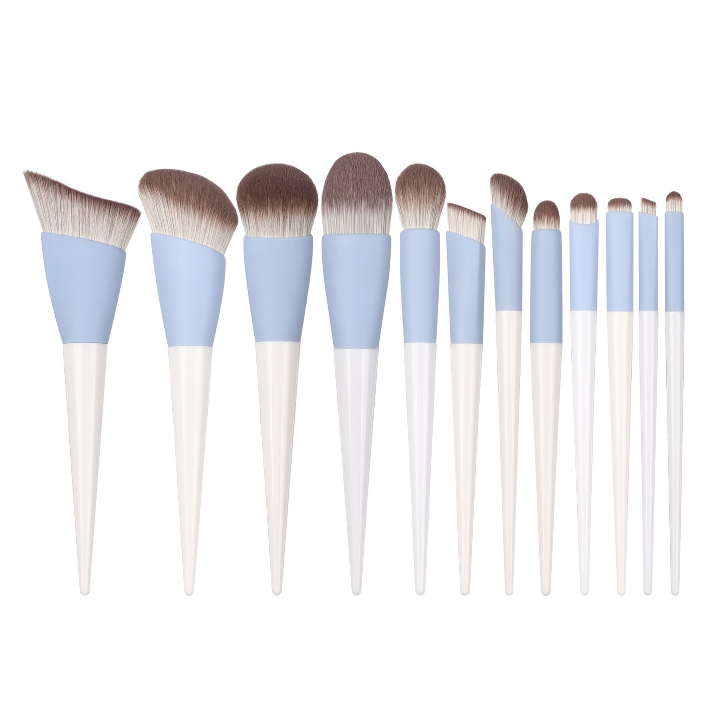 12 makeup cover brushes, acrylic handle BASF fiber hair makeup cover brush, loose powder blush brush