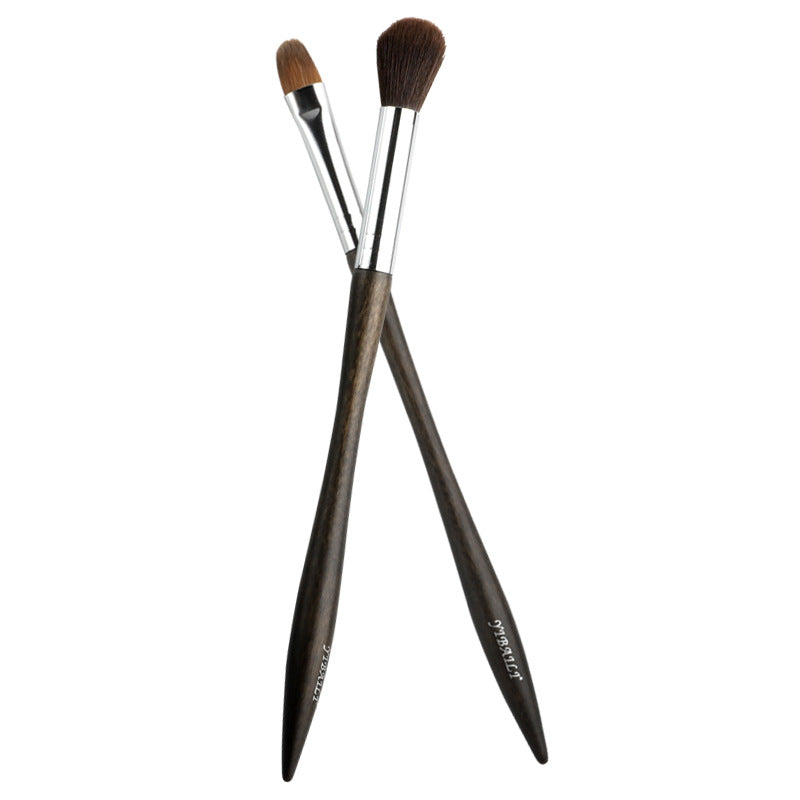 19 cosmetic cover brushes, not easy to lose hair and have strong powder grabbing power, wooden paint brush rod cosmetic cover brush