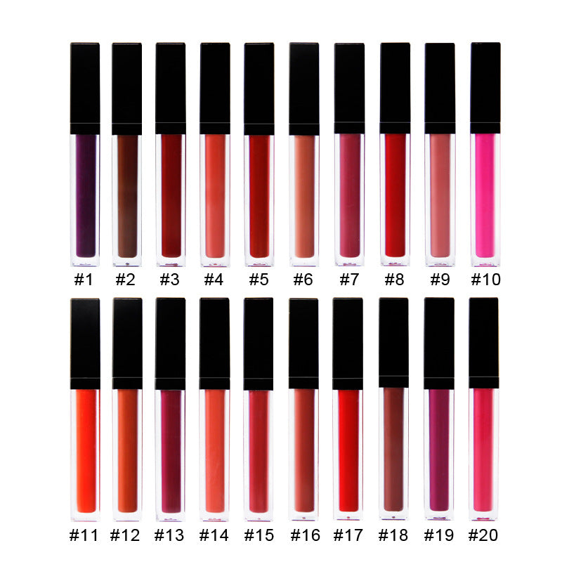 36-Color non-stick cup liquid lipstick delicate and long-lasting bright affordable matte lip gloss